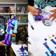 Left: Ruben Martinez and his creation. Right: Forget the right, look how happy Ruben is with his Skeletor.